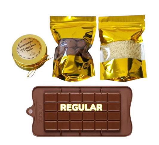 DIY Viral Dubai Pistachio Knafeh Chocolate Bar Kit With Silicone Mold included (Regular or JUMBO)