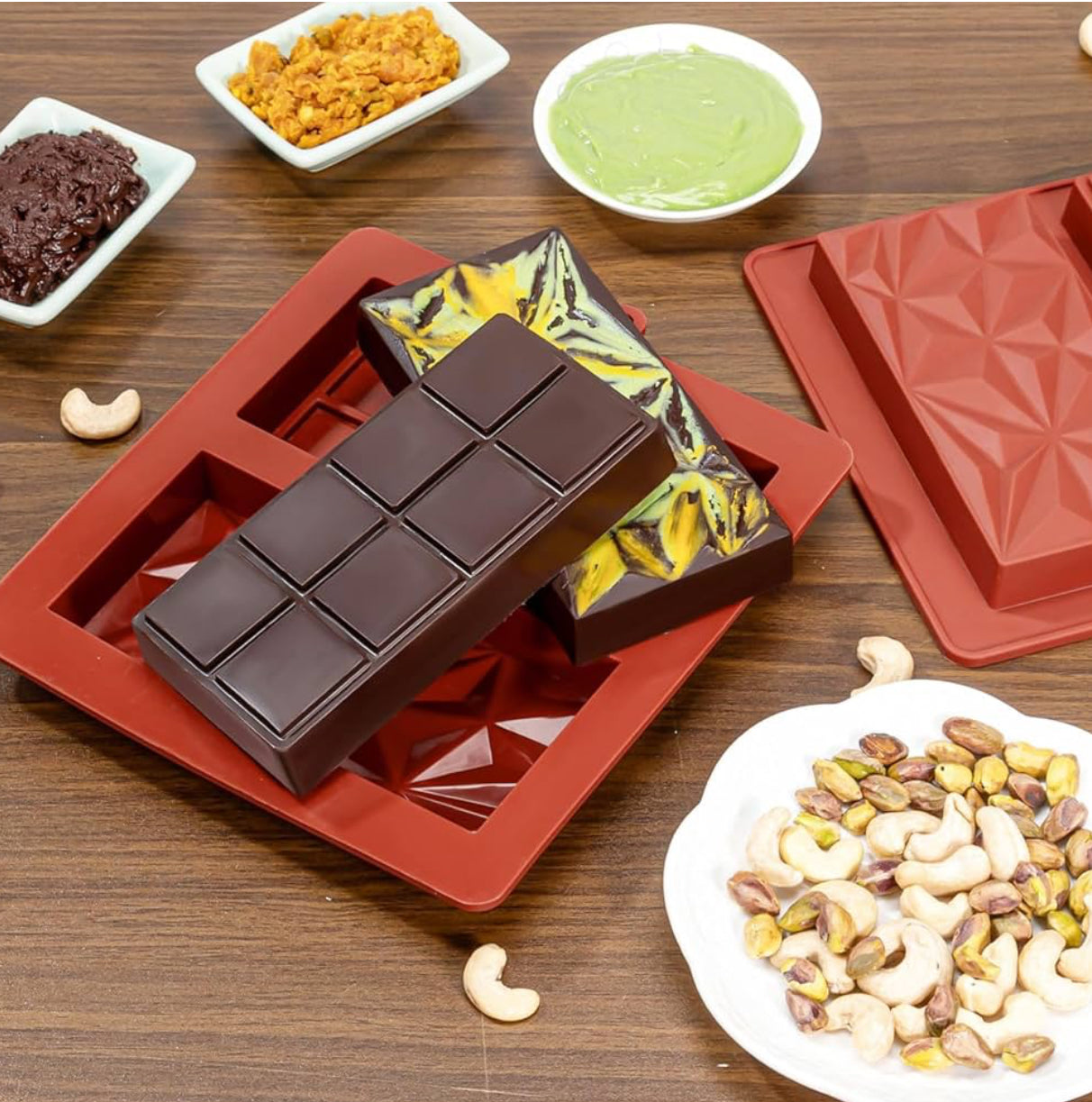 DIY Xtra Thick Double Dubai Chocolate Bar Making Kit (Makes 2 Thick Bars)