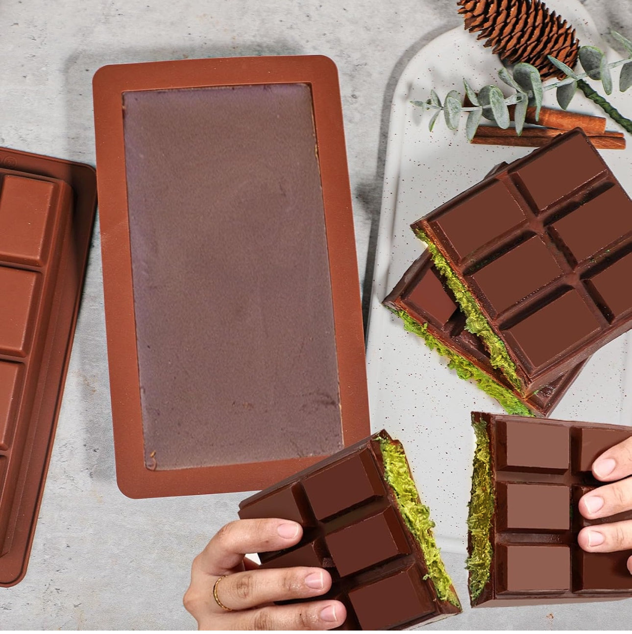 THE Jumbo Dubai Chocolate Bar kit (24k Gold Flakes Included)