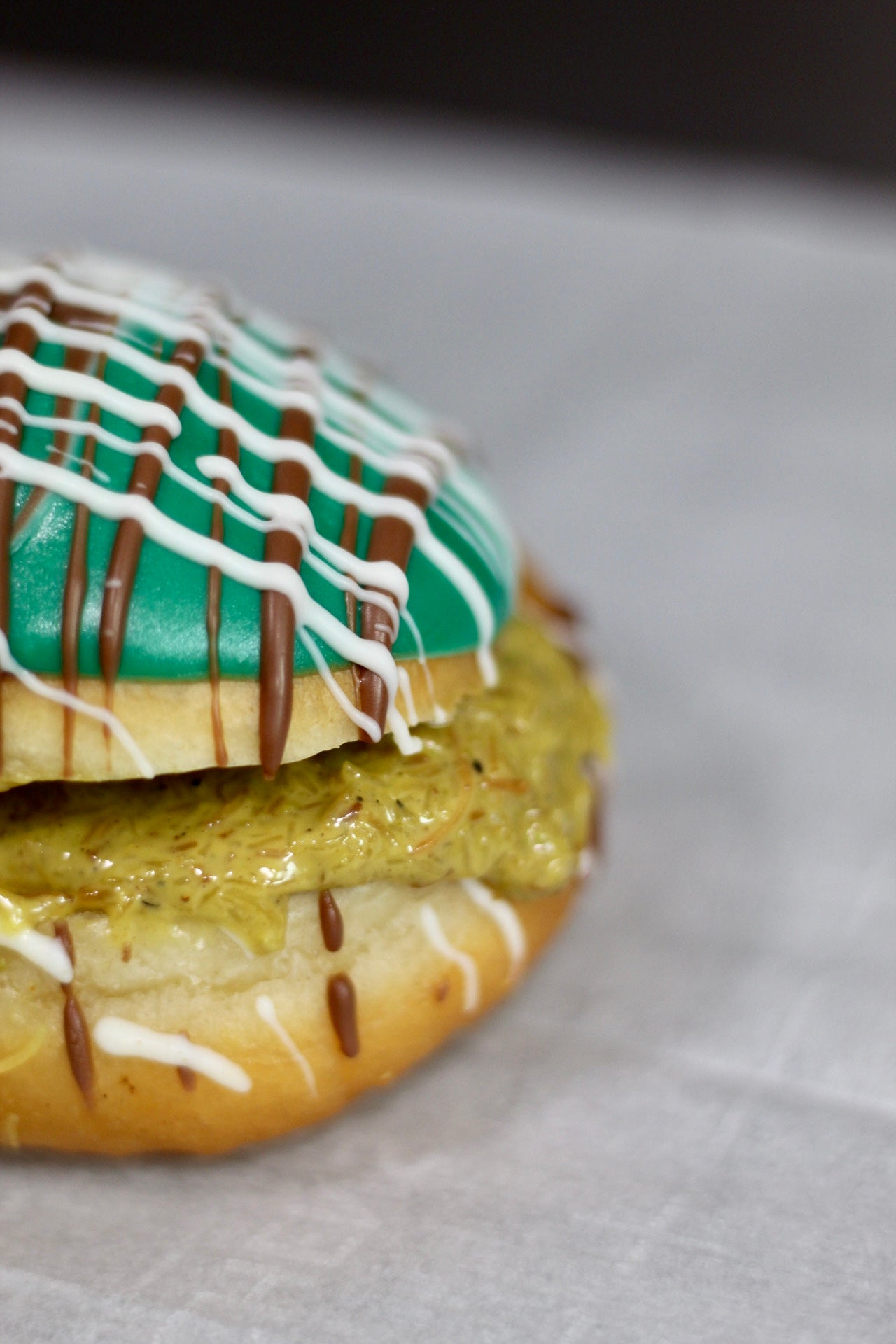 Viral Dubai knafeh Pistachio Glazed Doughnut